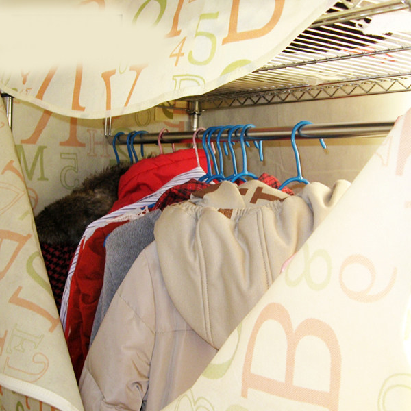 组合简易衣柜 收纳架专用挂衣杆 不锈碳钢材质 承重约50KG,淘宝优惠券,粉丝福利购,淘宝优惠卷