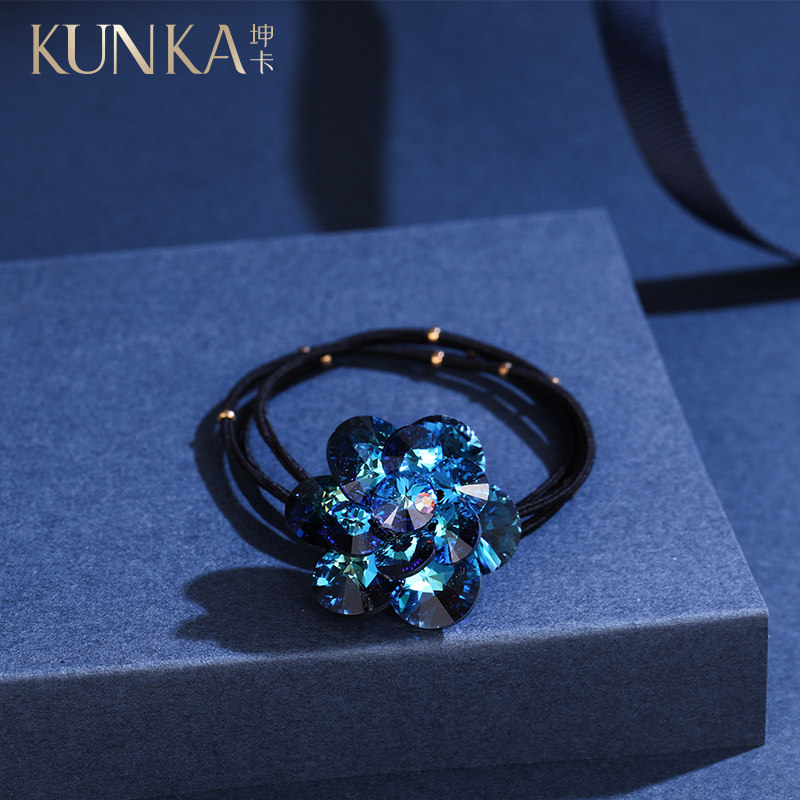 施华水晶扎头发小清新简约个性发圈 坤卡发饰