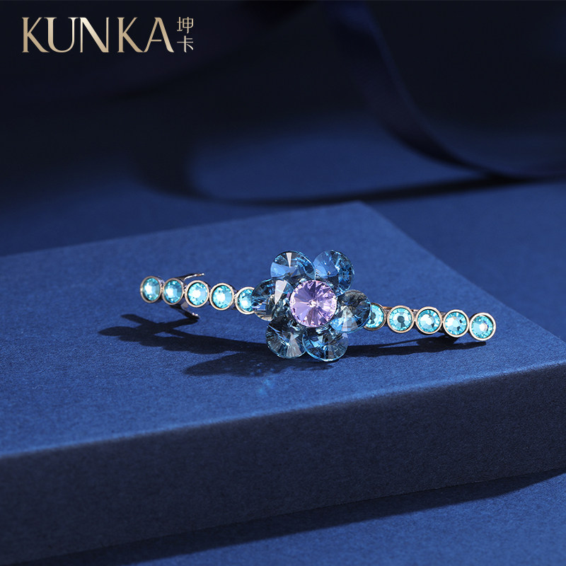 气质少女刘海简约进口施华鸭嘴夹 坤卡发饰