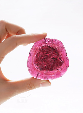 玻璃体龙牌碧玺大尺寸紫红色吊坠