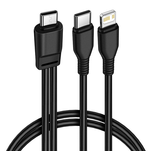 适用于Type c输出一拖二充电线tpc一分二双头苹果华为tpyec二合一接口vivo一出二oppo手机C口插头数据线小米 - 图0
