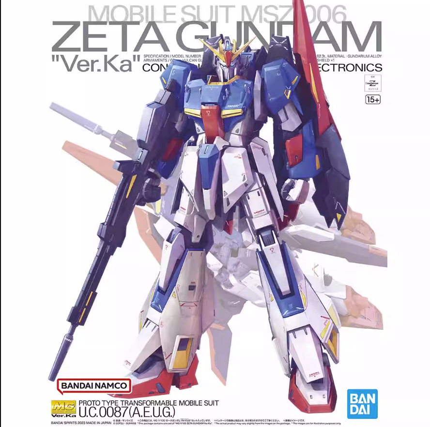 万代 MG 1/100 Z高达 ZETA Ver.Ka 卡版新版可变形拼装模型20周年 - 图2