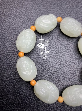 吉祥新疆和田籽料白玉手串