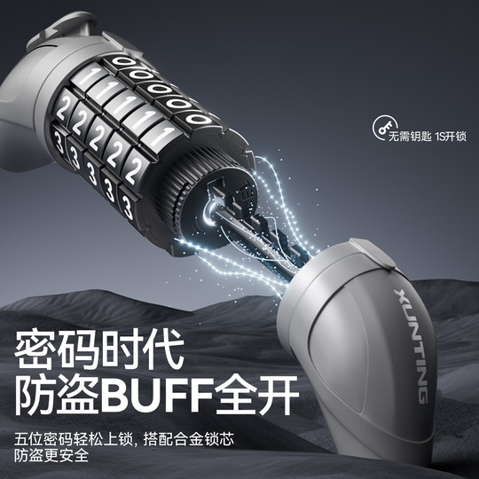 自行车锁专用密码防盗锁山地公路车防偷神器便携固定式电动单车锁