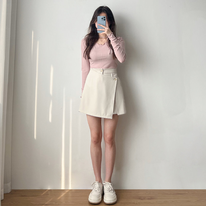 黑色裙裤设计感小众夏不规则半身裙 locodayll休闲裤