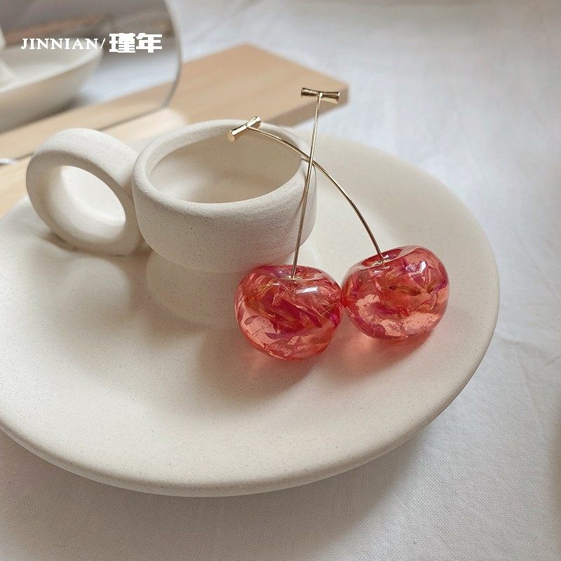车厘子女韩国气质网红个性小众耳环 瑾年耳环