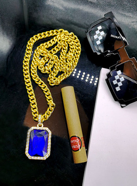 土豪金链子道具仿真假金大项链