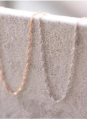 s925水波纹韩版女款16/18寸银链