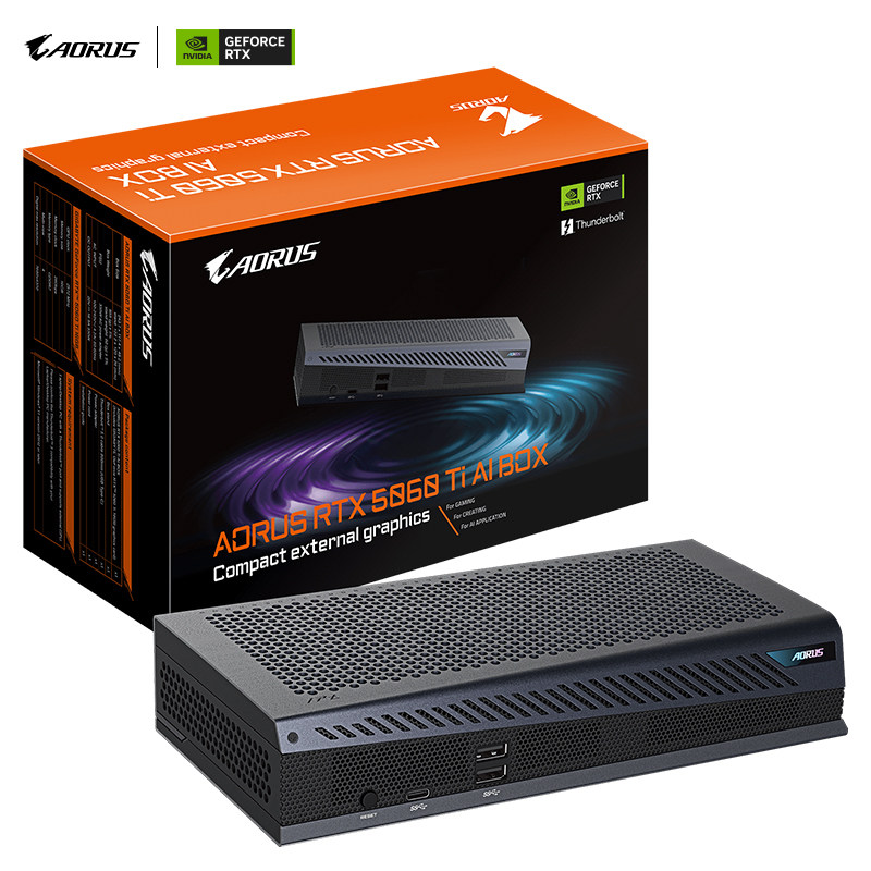 技嘉 AORUS RTX 5060Ti AI BOX 16G显卡扩展坞笔记本电脑外接显卡