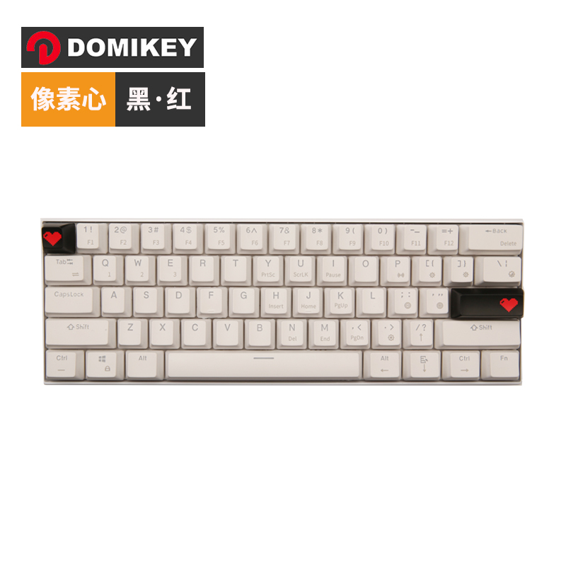 Domikey二色成型球帽机械键盘oem原厂dsa sa黑红像素心个性cherry - 图0