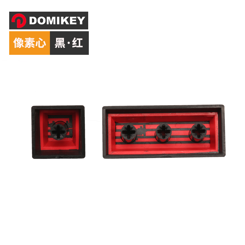 Domikey二色成型球帽机械键盘oem原厂dsa sa黑红像素心个性cherry - 图1
