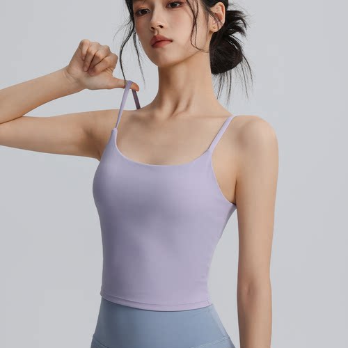 高强度运动内衣女瑜伽健身打底吊带上衣训练运动普拉提高级感文胸 - 图1