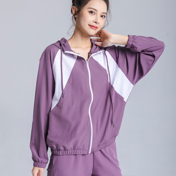 ເສື້ອກິລາຜູ້ຍິງ ເສື້ອຢືດ zipper cardigan sweatshirt ແລ່ນອອກກຳລັງກາຍ ທົນທານຕໍ່ໄວ ແຫ້ງໄວ ໂຍຄະໃສ່ເສື້ອແຂນຍາວ