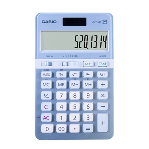 ins日本高颜值CASIO卡西欧JS-40B可爱女性白领时尚商务办公 14位 宽屏 快速静音 礼品计算器粉色 - 图3