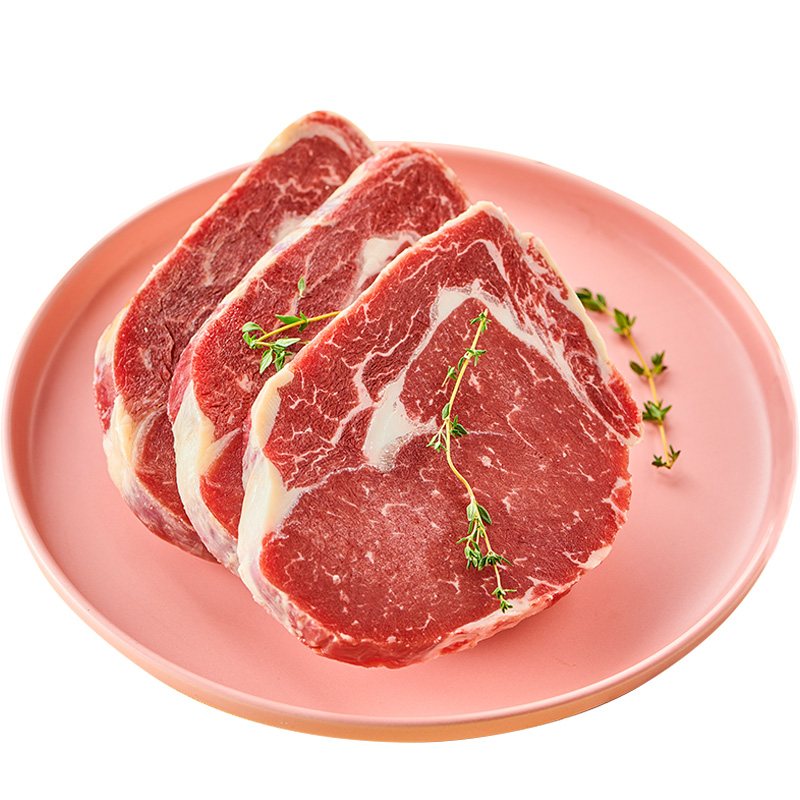 小牛凯西旗舰店㊣小牛凯西牛排牛肉进口肉眼牛扒整切菲力黑椒西冷新鲜儿童牛排200