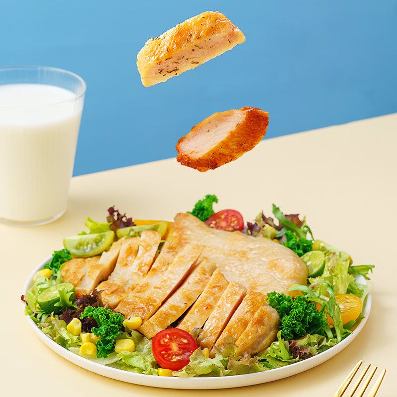 小牛凯西·香煎大鸡排80g/袋低脂鸡排鸡胸肉汉堡鸡块鸡扒半成品置 - 图2