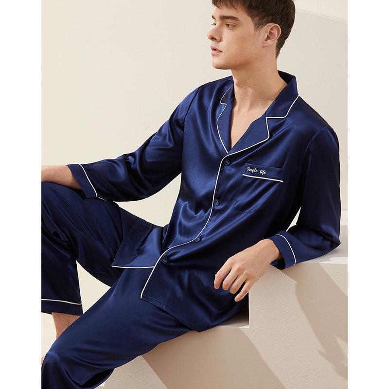 金三塔情侣重磅男女100%桑蚕丝睡衣 金三塔浙江睡衣/家居服套装