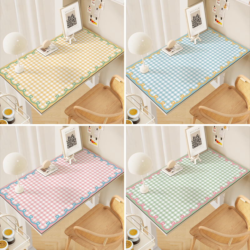 儿童学生书桌垫写字台桌垫学习桌布皮革防水防污电脑桌面保护垫子 - 图0