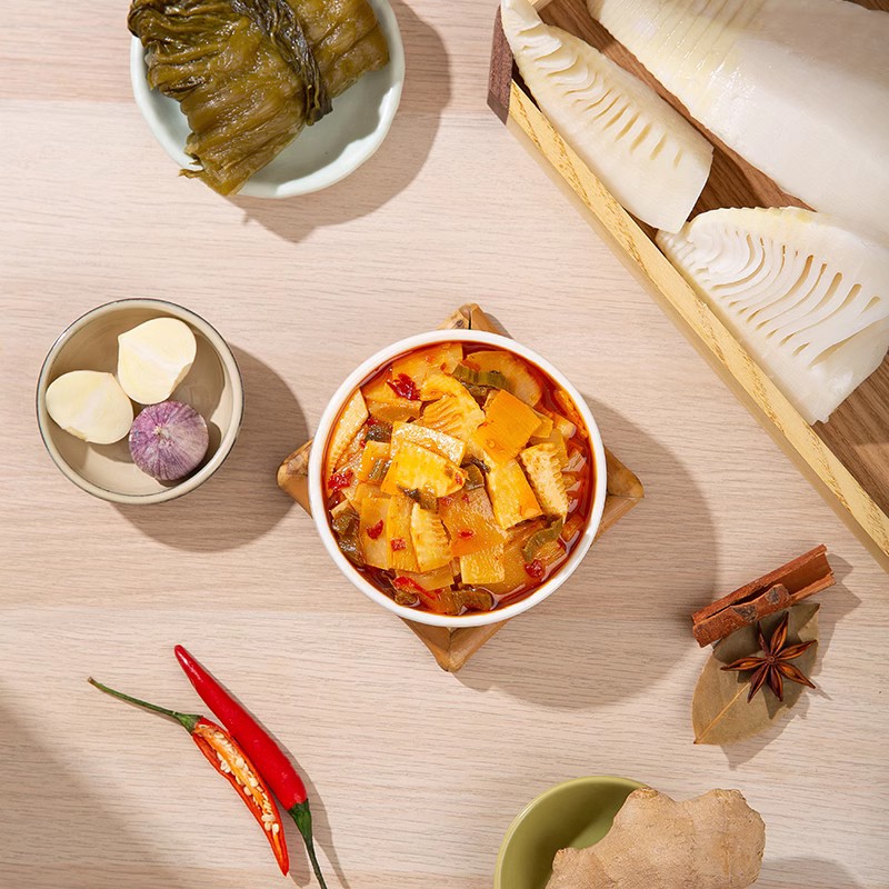 饭扫光下饭菜爆炒香菌竹笋金针菇蕨菜拌面拌饭即食辣椒开味下饭酱