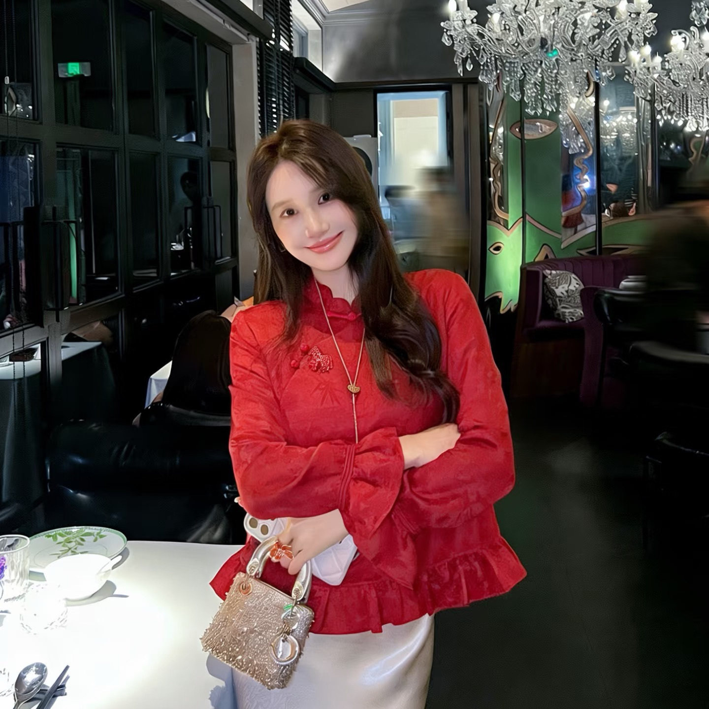 诺诺小众设计6年早春高级百搭法绣提花喇叭袖洋气减龄小衫252689,淘宝优惠券,粉丝福利购,淘宝优惠卷