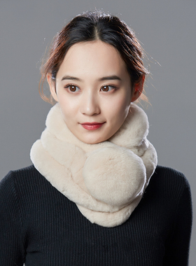 2021围巾女冬季百搭韩版兔毛