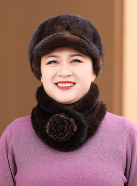 皮草帽子女中老年人时尚冬季