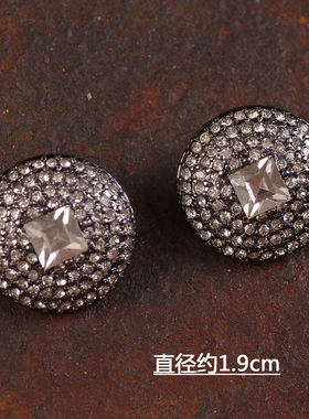 欧美复古夸张枪黑长项毛衣链耳环