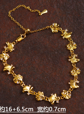 珐琅釉红色小象虎眼石女项链耳钉