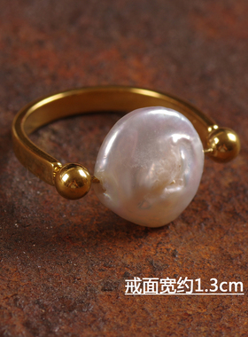 锆石虎眼石叠戴女通勤港风戒指环