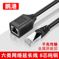 Peng Hong Kong Internet Line Extension Line Gong to Mother rj45 Computer Broadband Extension Joint 5 6 Class one thousand trillion lengthened connecting Line