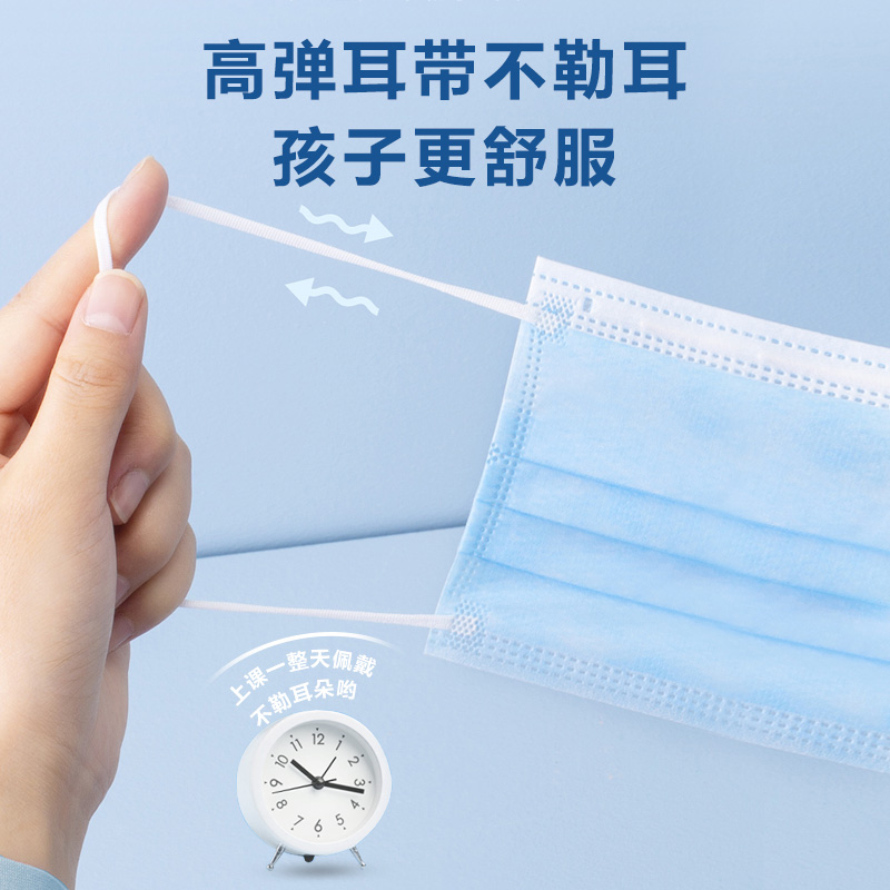 可孚儿童中大童外科一次性医疗口罩官方正品医用旗舰店三层正规 - 图1