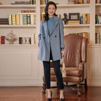 Gottis spring counter new mid-length slim woolen jacket for women, ເນື້ອຜ້າຂົນສັດ 97% 1B34D2583