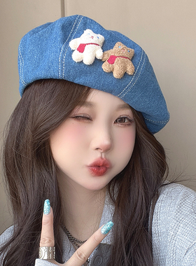 贝雷帽画家帽可爱甜美减龄女四季