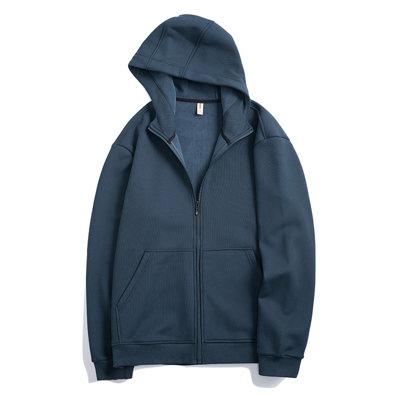 伟臣潮流大码男装冬季加绒开衫卫衣男胖子加肥加大加厚连帽上衣男