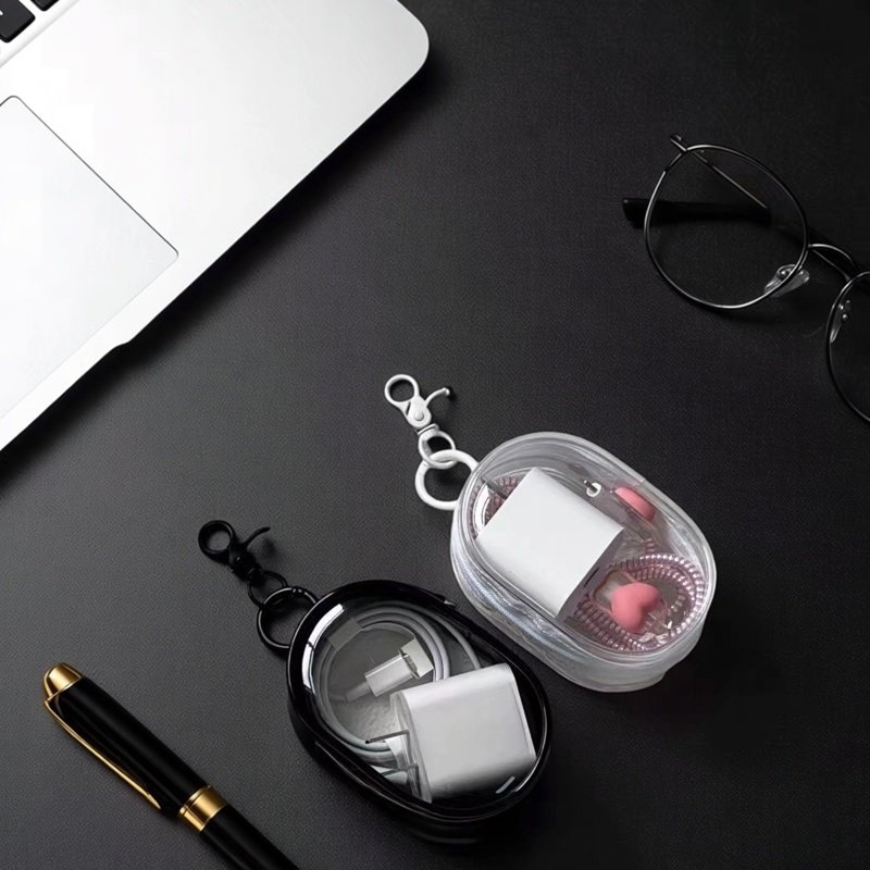 数据线充电器充电收纳透明绕线便携随身外出耳机收纳盒手机整理,淘宝优惠券,粉丝福利购,淘宝优惠卷