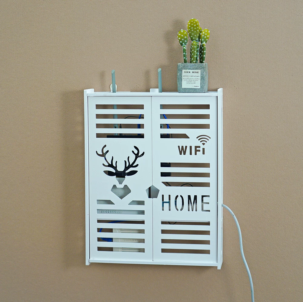 Router storage box set -top box wireless light cat wifi decorative box multi -function -free multimedia blocking box