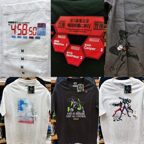 优衣库UNIQLO联名新世纪福音战士EVA 高达短袖T恤UT - 图1