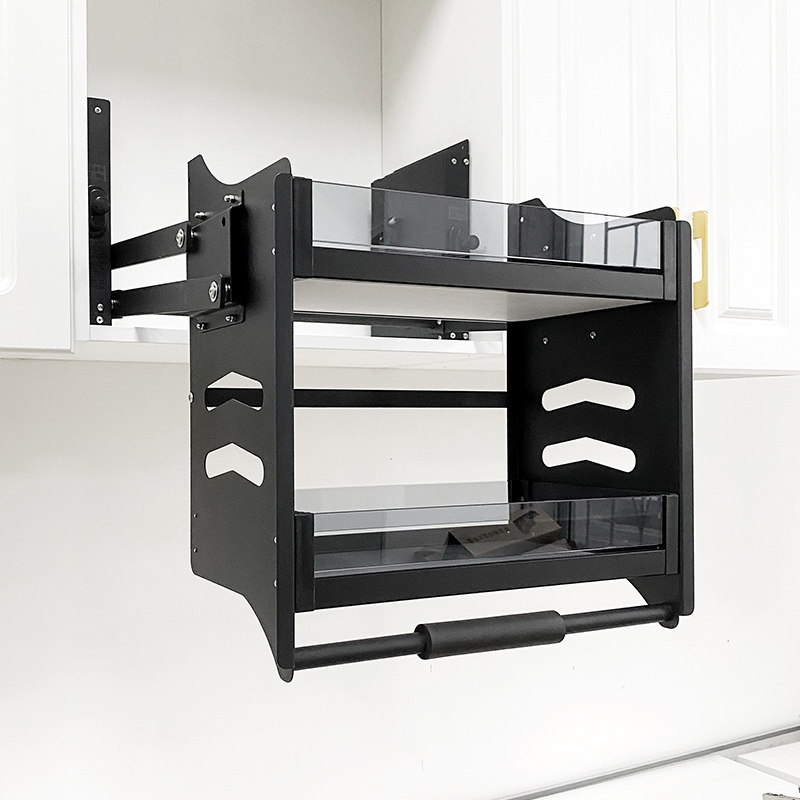 厨房橱柜吊柜升降拉篮上柜壁柜顶柜缓冲下拉式调味篮加深升降机白,淘宝优惠券,粉丝福利购,淘宝优惠卷