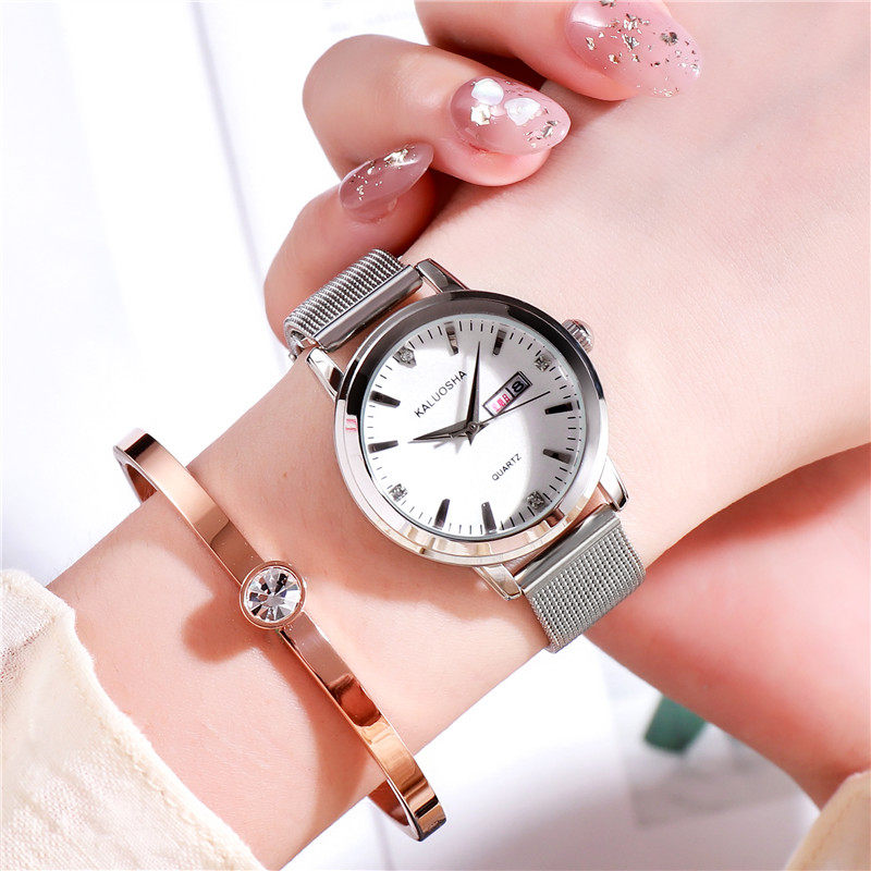 卡罗莎女新款时尚气质防水钢带女表 卡罗莎国产腕表