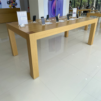 Apple Experience Desk Phone Display Desk Special Sale Shop Wood Grain Computer Exhibition Cabinet Accessories Cabinet Close To Wall Cabinet Cashier Customization