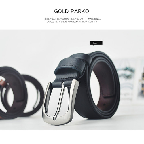 皮带男士真皮青年针扣腰带裤带男潮流纯韩版牛皮时尚款男2025新款 - 图1