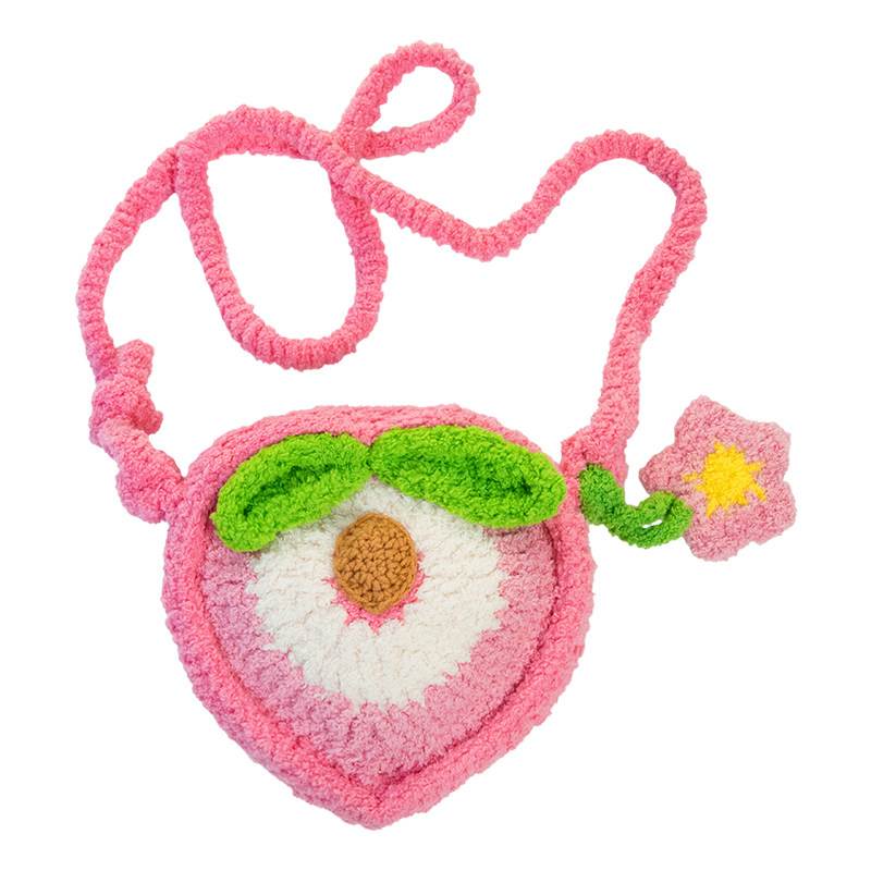 diy手工编织单肩水果切片包材料可爱斜跨针织小可爱毛线零钱包,淘宝优惠券,粉丝福利购,淘宝优惠卷