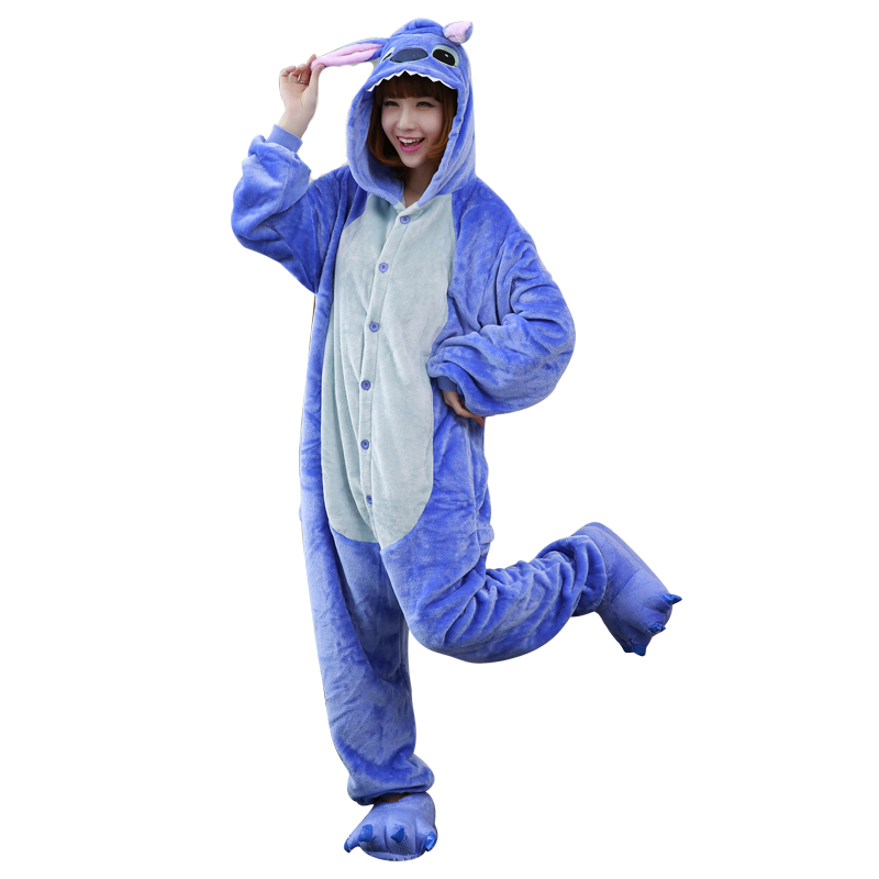 秋冬季男女情侣成人卡通连体睡衣 一阳指服饰睡衣/家居服套装