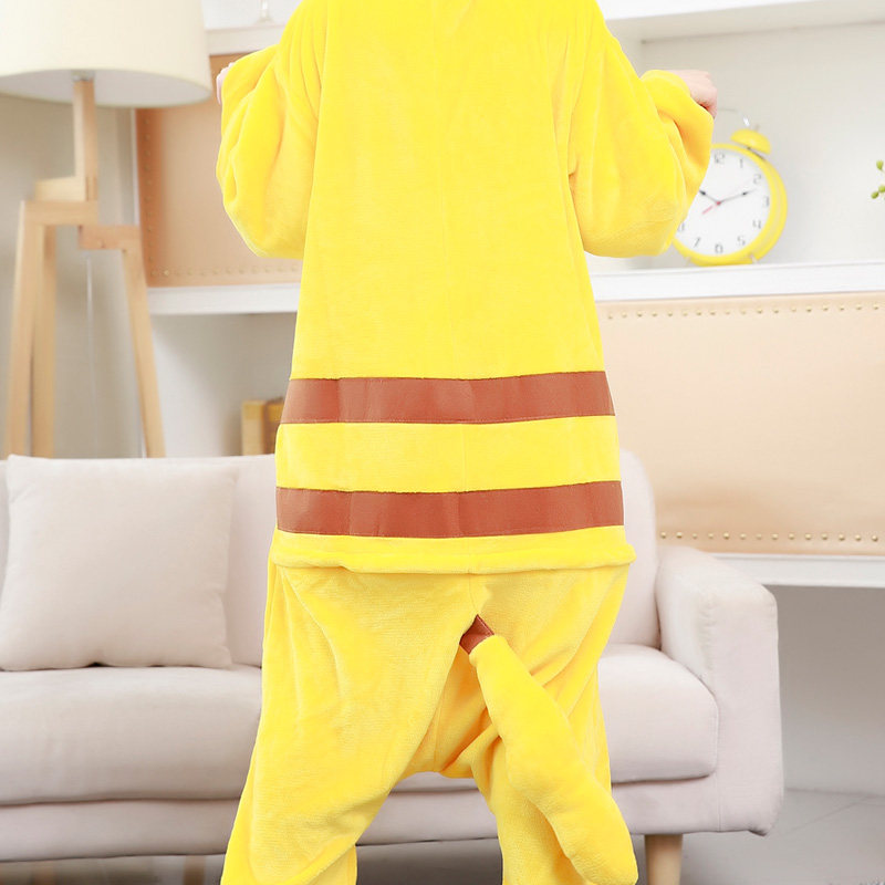 秋冬季法兰绒男女情侣成人可爱睡衣 一阳指服饰睡衣/家居服套装