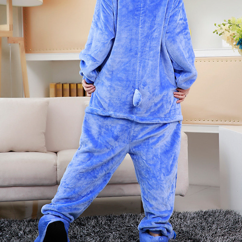 秋冬季男女情侣成人卡通连体睡衣 一阳指服饰睡衣/家居服套装