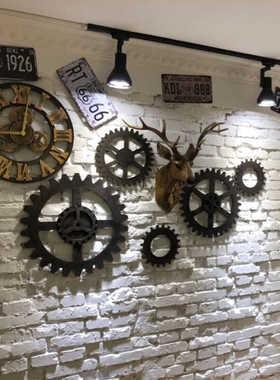 齿轮酒吧loft隔板饭店壁饰复古