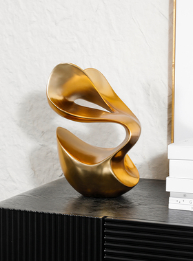 抽象几何飘带石头雕塑艺术摆件