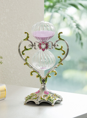 欧式摆件旋转计时沙漏装饰品家居客厅玄关电视高档奢华摆设工艺品