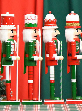 胡桃夹子木偶国王士兵摆件圣诞节礼物儿童房店铺橱窗陈列装饰品