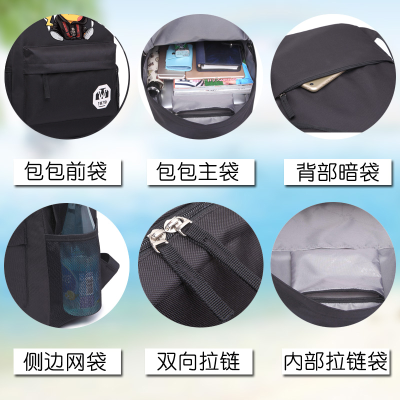 wolfhorse箱包旗舰店皮卡丘书包男女双肩包潮流中学生大容量休闲旅行学院风小学生背包2